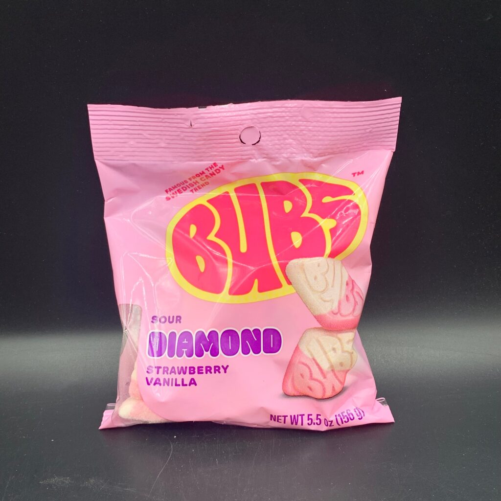BUBS – Sour Diamond, Strawberry Vanilla Flavoured Candy, 156g (USA)