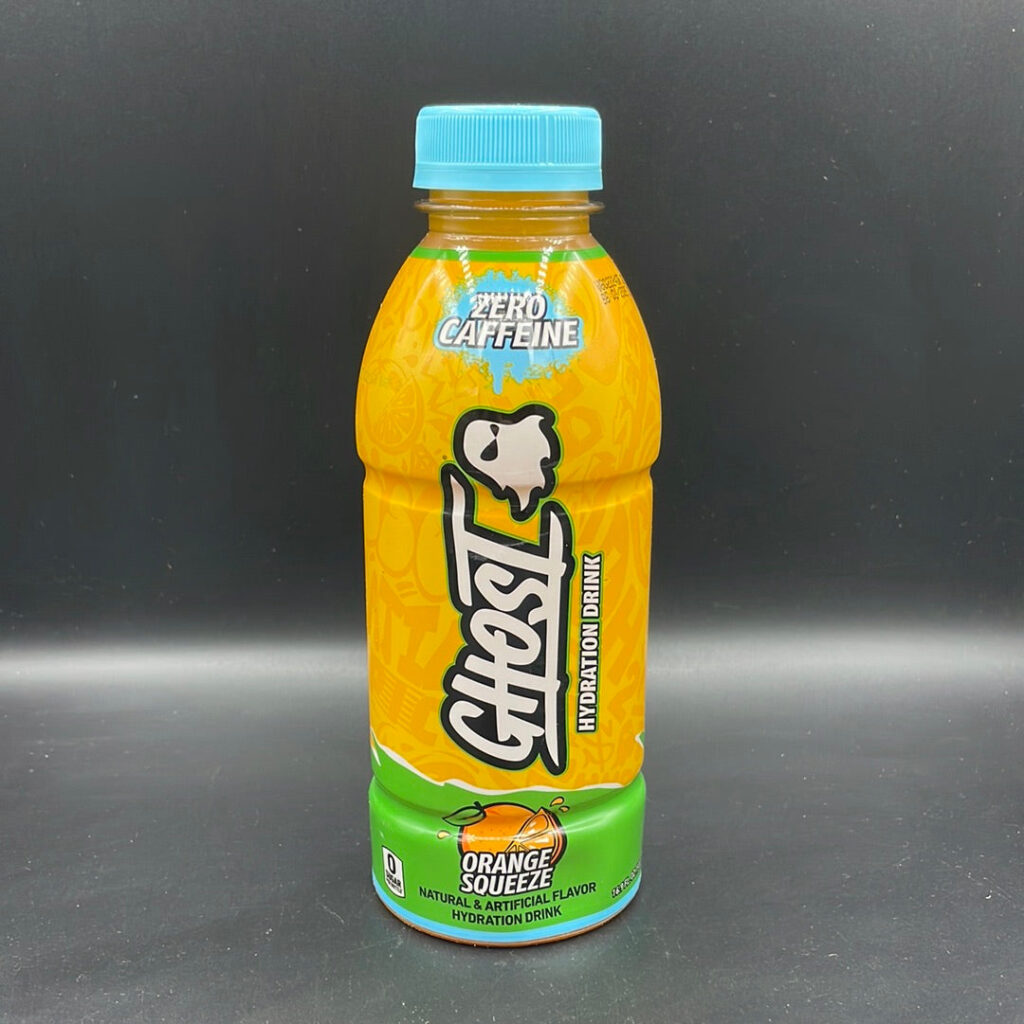Ghost Hydration, Orange Squeeze Flavour – Zero Caffeine! 15 Calorie, Hydration Drink 500ml (USA)