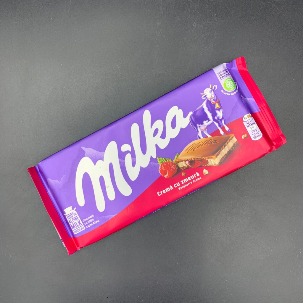 Milka – Raspberry Crème Flavour, 100g (EURO)