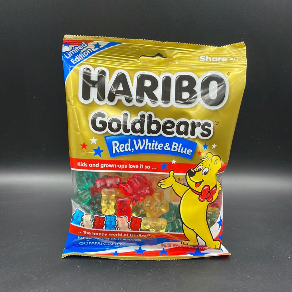 Haribo Goldbears – Red, White & Blue! Mixed Flavoured Gummy Candy, 113g (USA). LIMITED EDITION