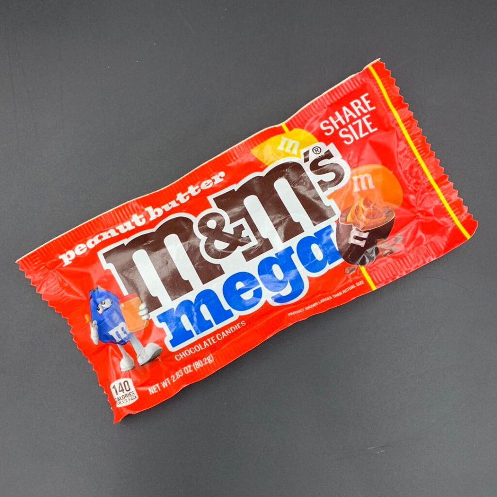 NEW M&M’s Mega – Peanut Butter Flavour, Share Size 80g (USA)