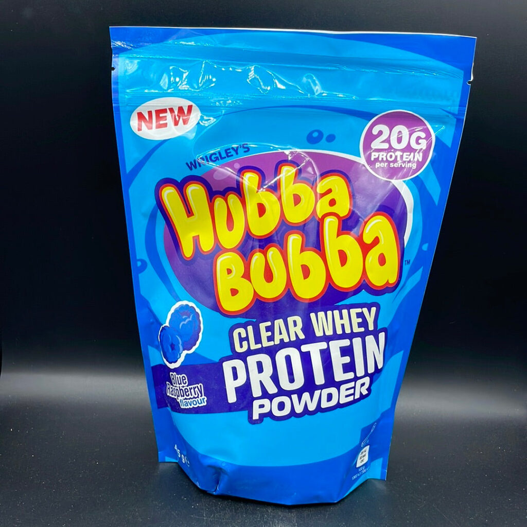 Hubba Bubba – Blue Raspberry Flavour Clear Whey Protein Powder, 405g (UK)