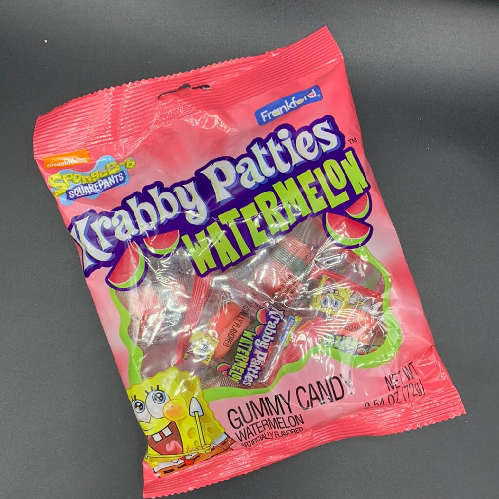Frankford SpongeBob – Krabby Patties, Watermelon Flavour Gummy Candy, 72g (USA)