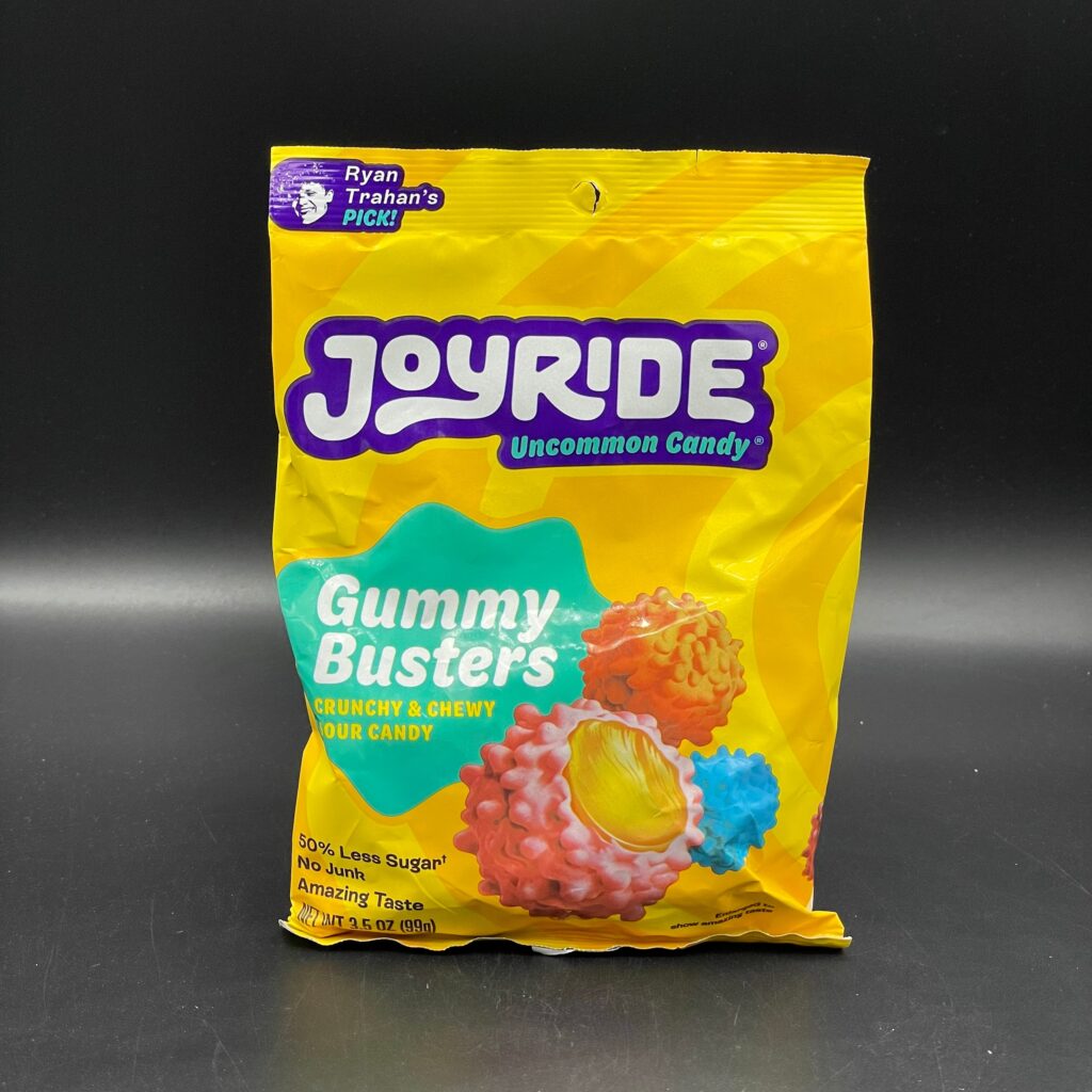 JoyRide – Uncommon Candy! Gummy Busters, Crunchy & Chewy Sour Candy. 50% Less Sugar, No Junk, Amazing Taste. 99g (USA) Ryan Trahan’s Viral Candy!
