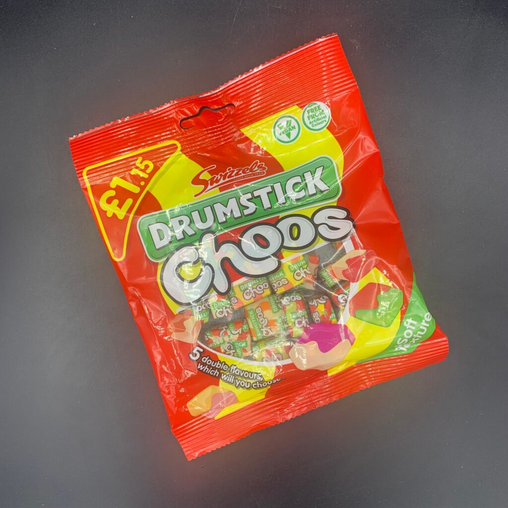 Swizzels Drumstick Choos – Mixed Flavoured Chewy Candy, 115g (UK)