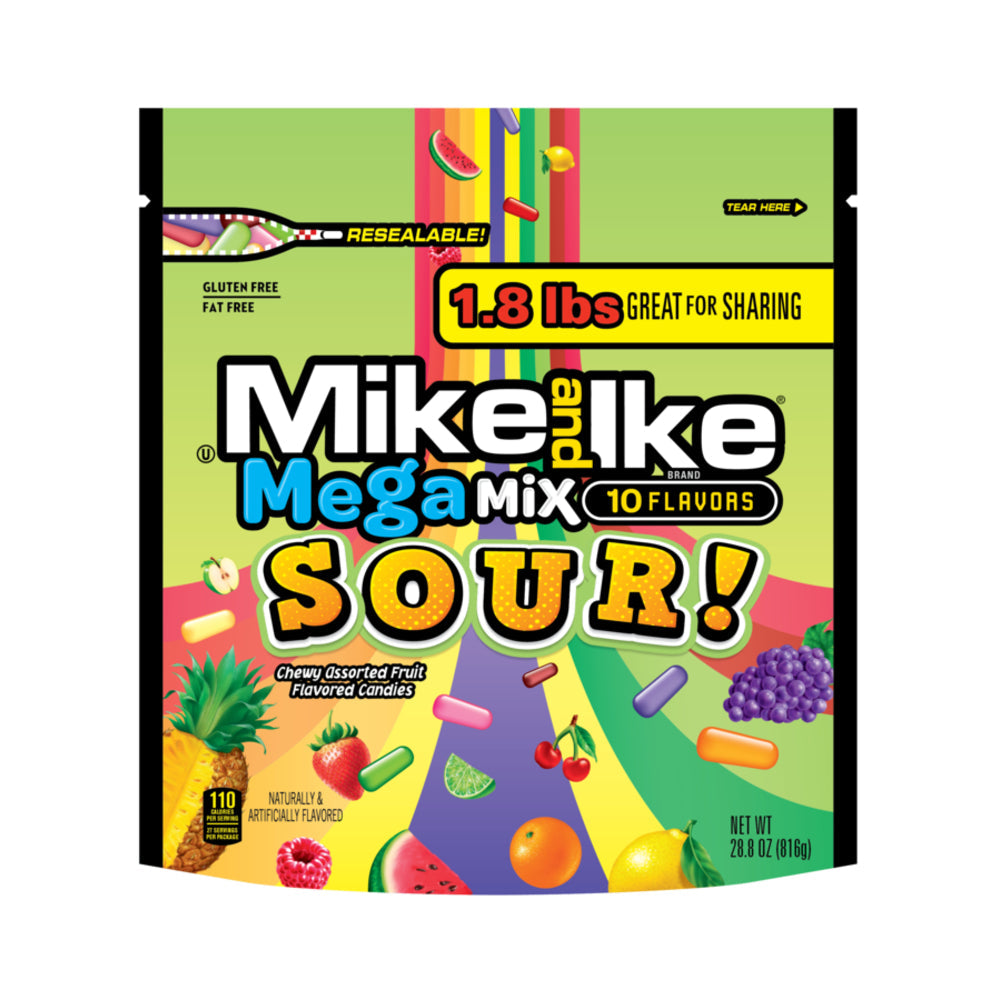 Mike and Ike Mega Sour Standup Bag 816g