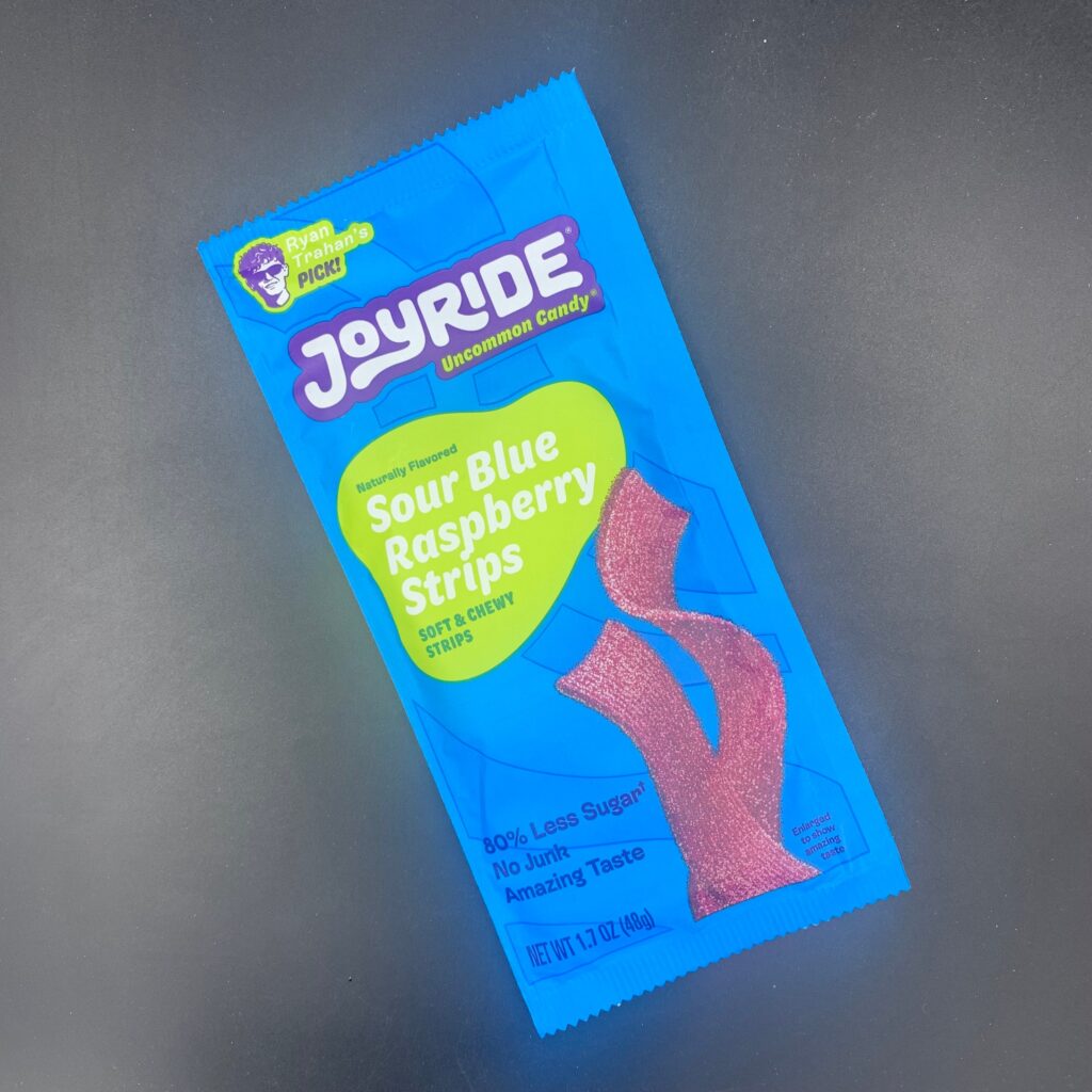 JoyRide – Uncommon Candy! Sour Blue Raspberry Strips, Naturally Flavoured. 80% Less Sugar, No Junk, Amazing Taste. 48g (USA) Ryan Trahan’s Viral Candy!
