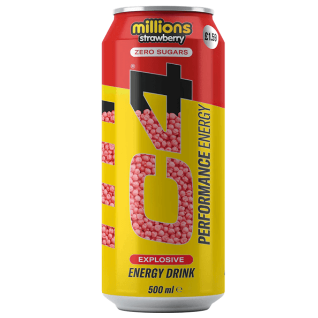 C4 Millions Strawberry Energy Drink 473ml