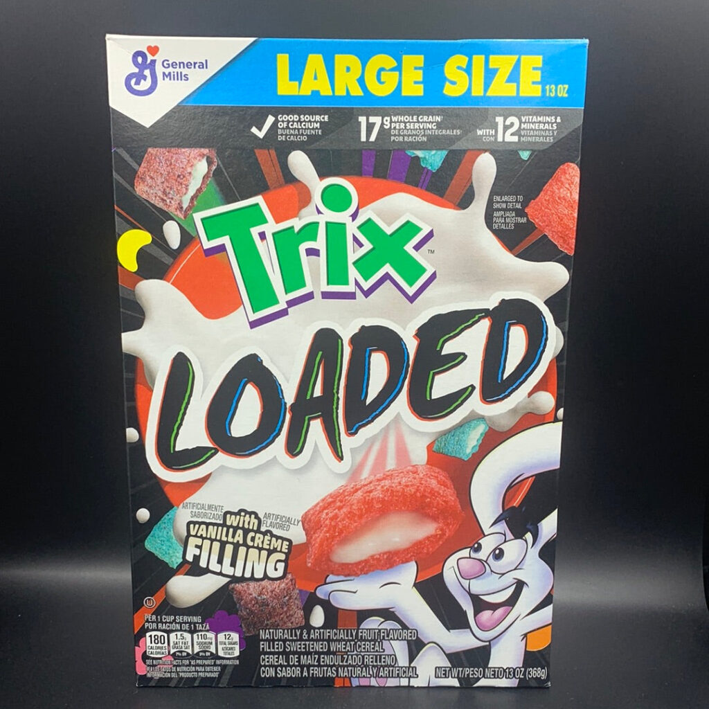 NEW General Mills – Trix Cereal LOADED with Vanilla Creme Filling! 368g Large Size (USA) CHECK DATE