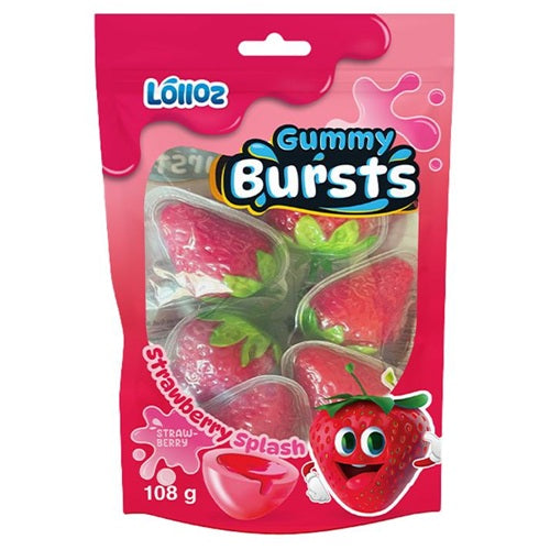 Lolloz Gummy Bursts Strawberry Splash 108g