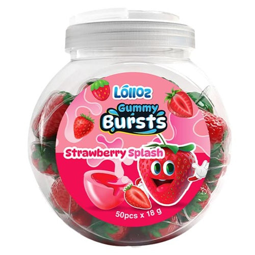 Lolloz Gummy Bursts Planet Strawberry 18g (Sold Individually)