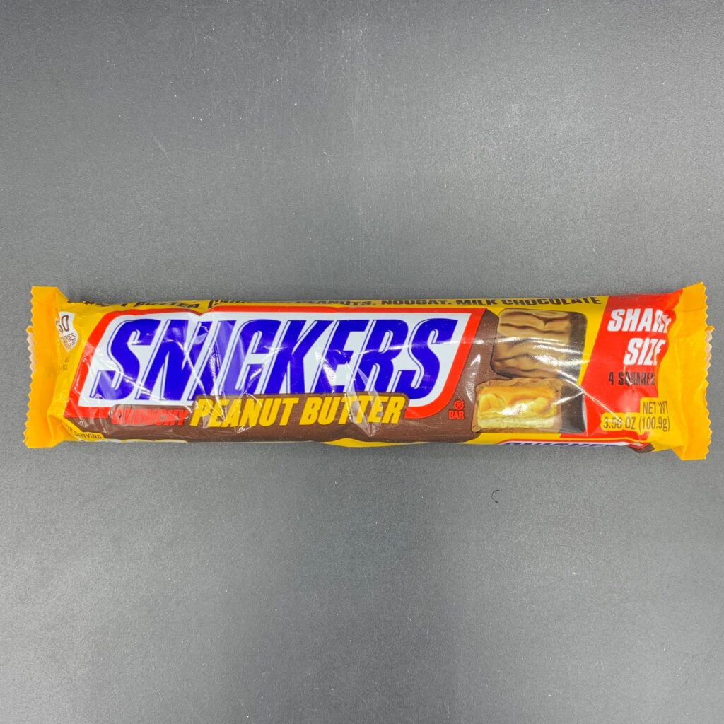 Snickers – Crunchy Peanut Butter (4 Squares), Share Size 100g (USA). SHORT DATE