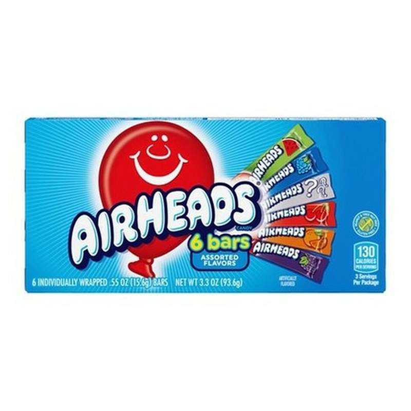 Airheads 6 Bars Assorted Flavors 93.6g