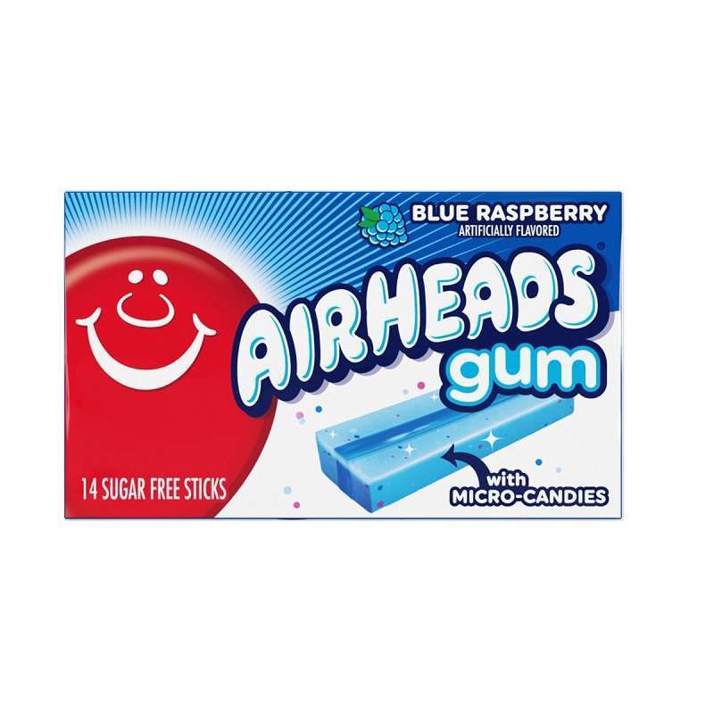 Airheads Gum Blue Raspberry 14 Sticks