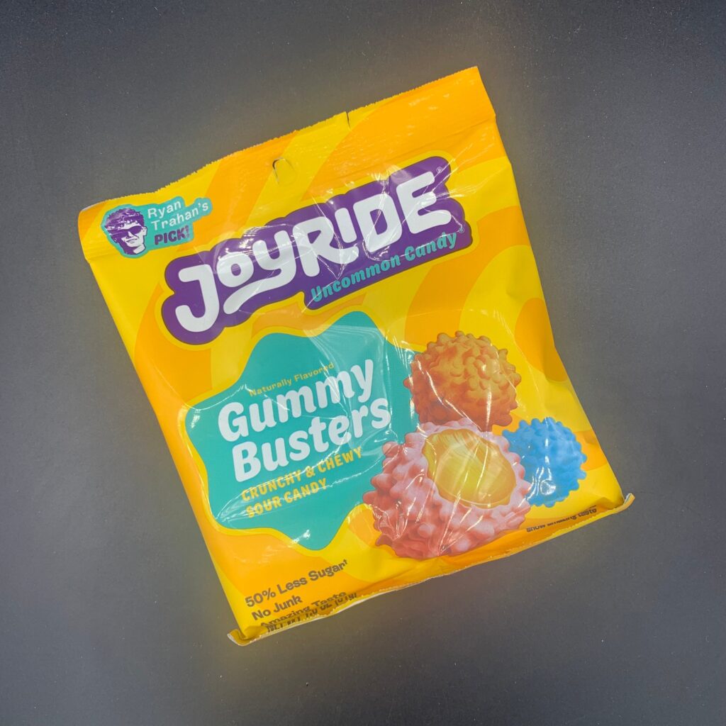 JoyRide – Uncommon Candy! Gummy Busters, Crunchy & Chewy Sour Candy. 50% Less Sugar, No Junk, Amazing Taste. 51g (USA) Ryan Trahan’s Viral Candy!