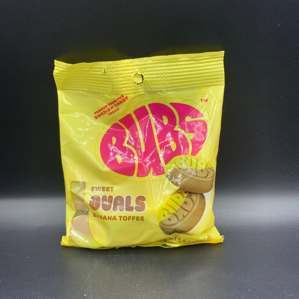 BUBS – Sweet Ovals, Banana Toffee Flavoured Candy, 156g (USA)