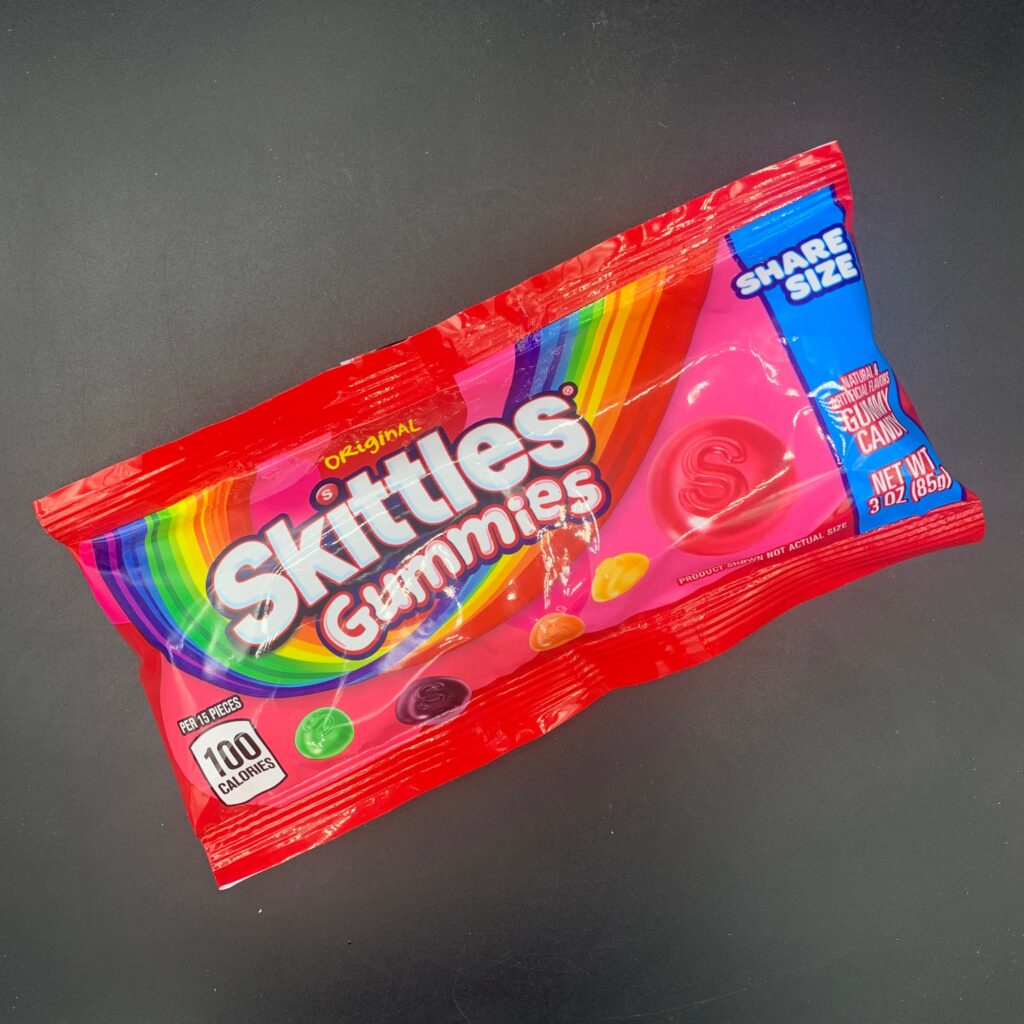 Skittles Gummies – Original, Mixed Fruit Flavours, Share Size, 85g (USA)