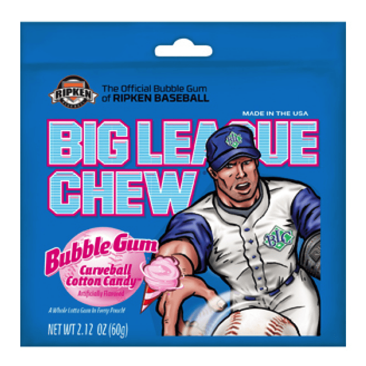 Big League Chew Curveball Cotton Candy 60g