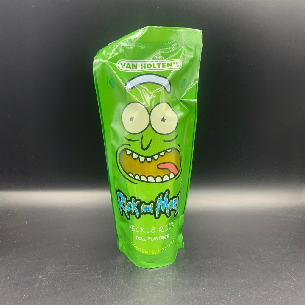 Van Holten’s Pickle In A Pouch – RICK & MORTY, Pickle Rick Dill Flavour – 1 Giant Pickle! (USA) LIMITED STOCK