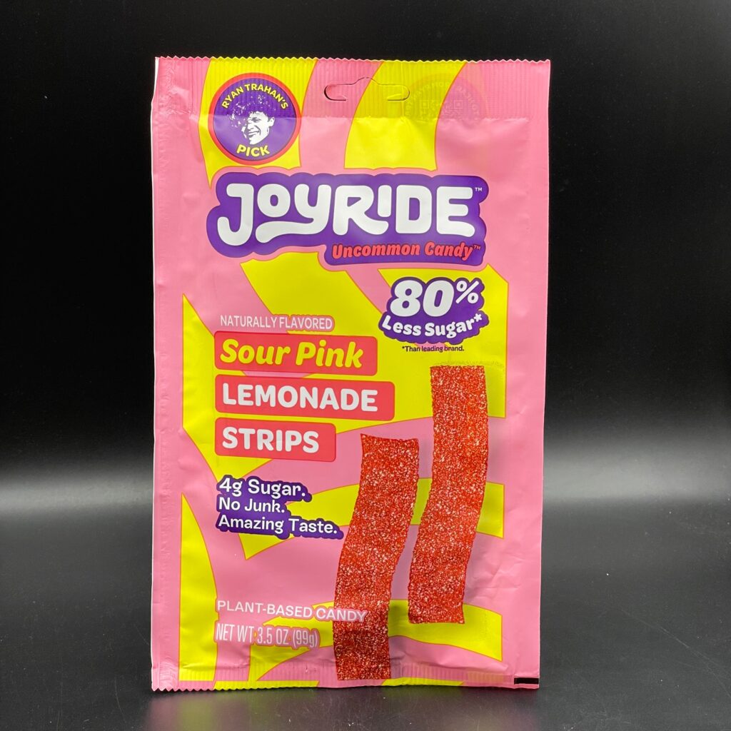 JoyRide – Uncommon Candy! Sour Pink Lemonade Strips, Naturally Flavoured. 80% Less Sugar, No Junk, Amazing Taste. 99g (USA) Ryan Trahan’s Viral Candy!