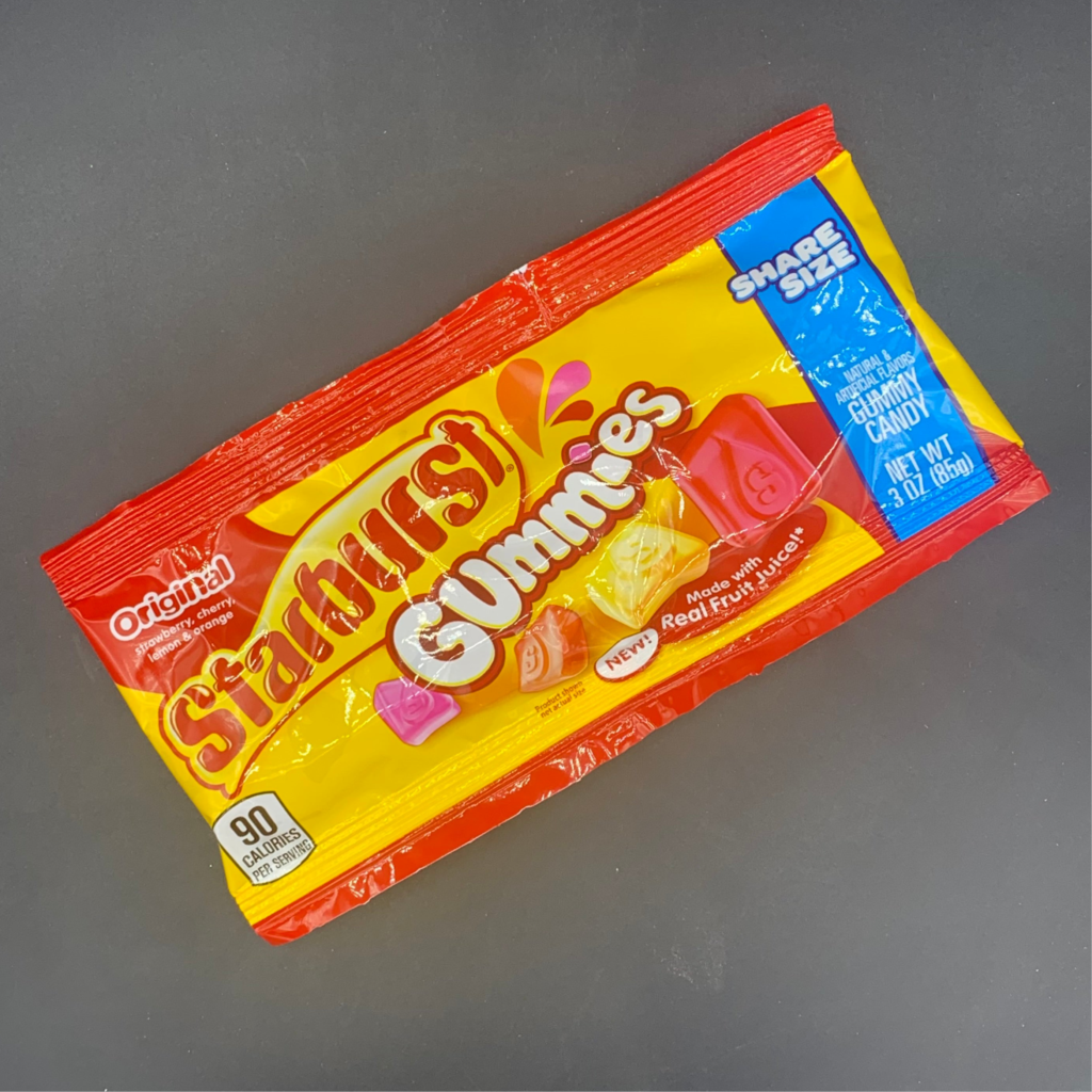 Starburst Gummies – Original, Mixed Fruit Flavours, Share Size, 85g (USA)