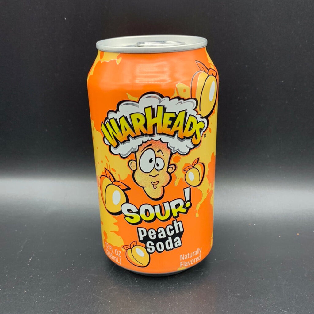 Warheads – Sour Peach Flavoured Soda, 355ml (USA)