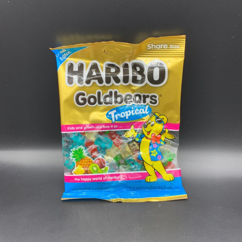 NEW Haribo Goldbears Tropical – Mixed Flavoured Gummy Candy, 113g (USA). LIMITED EDITION