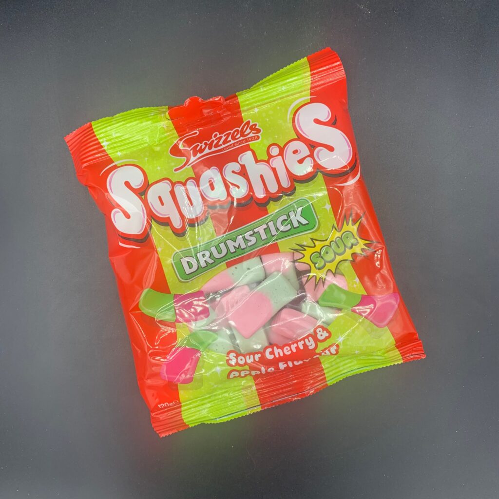 Swizzels Drumstick Squashies – Sour Cherry & Apple Flavour, 120g (UK)