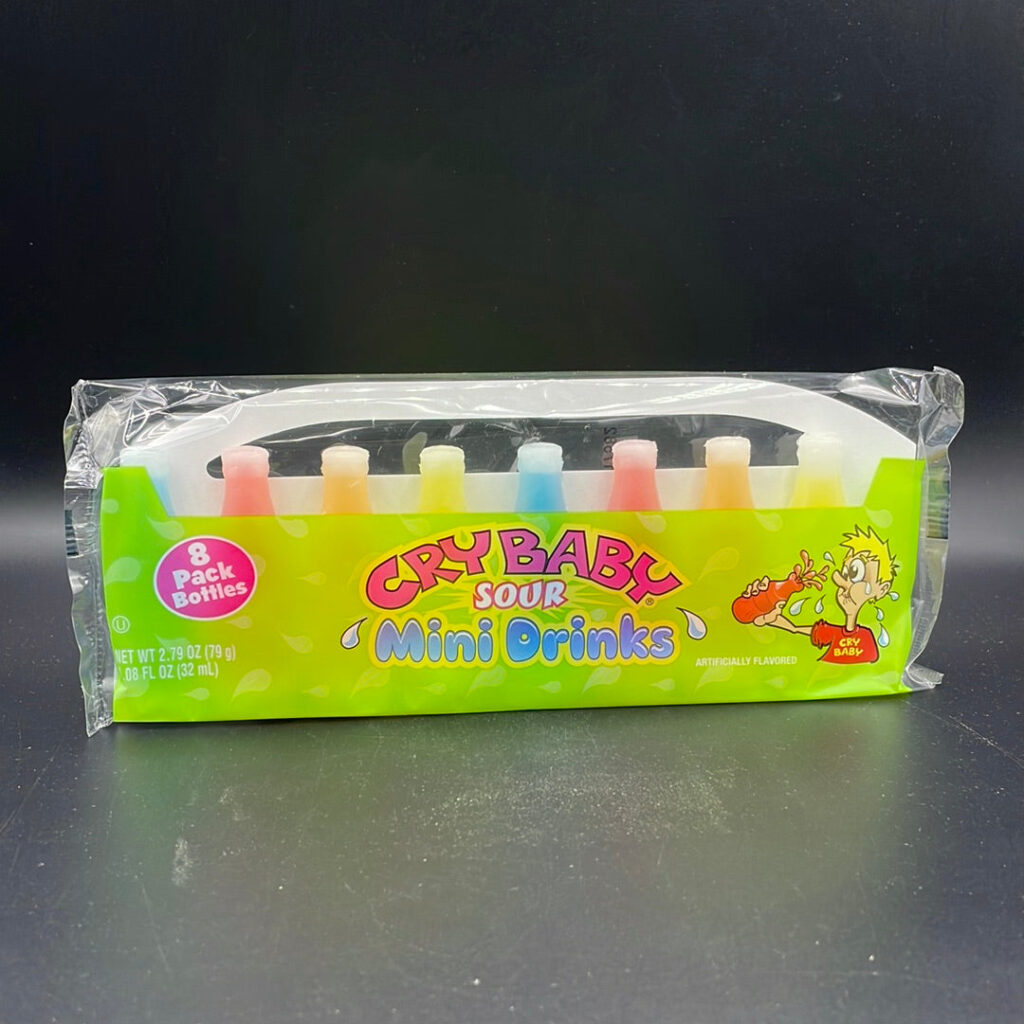 Wax Bottles – Cry Baby Sour Mini Drinks 8 Pack 79g (USA)