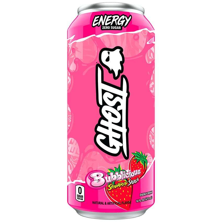Ghost Bubblicious Strawberry Energy Drink 473mL