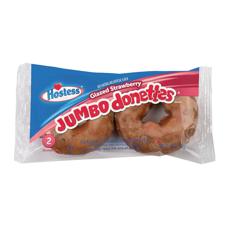 Hostess Jumbo Glazed Strawberry Donettes
