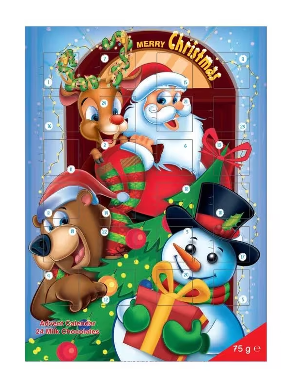 Santa Reindeer Chocolate Advent Calander 75g