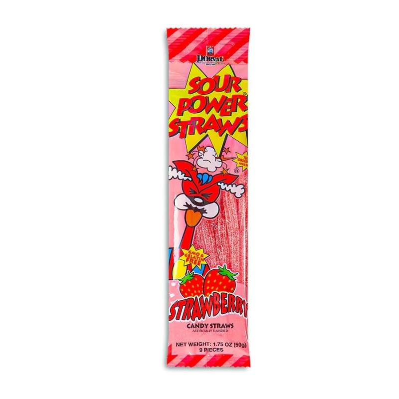 Sour Power Straws Strawberry 50g