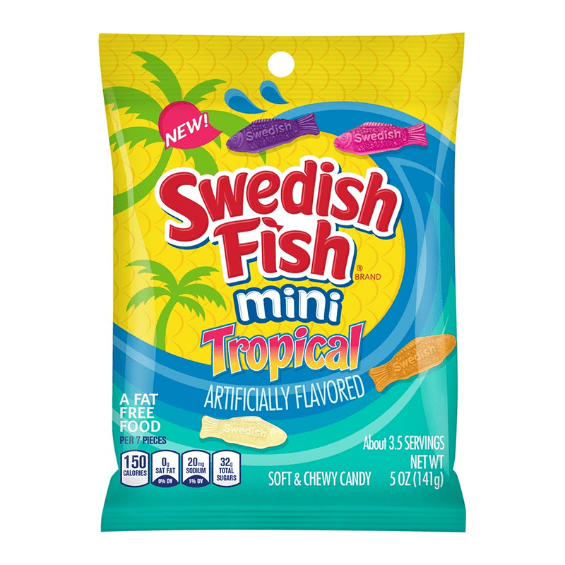 Swedish Fish Mini Tropical 141g