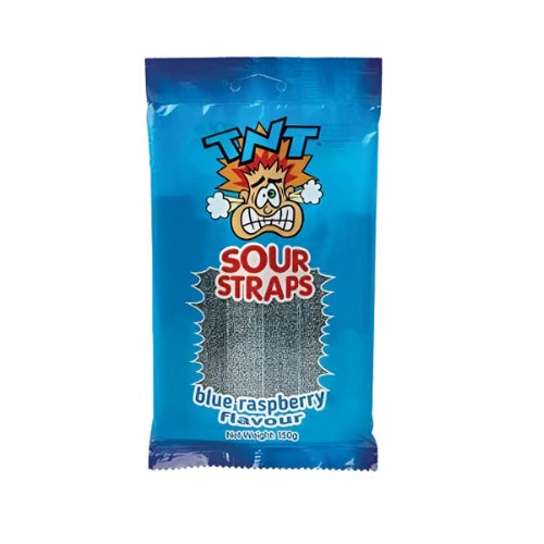 Tnt Sour Straps Blueraspberry 150g