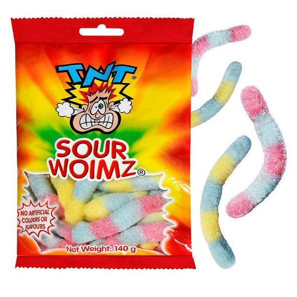 Tnt Sour Woims Bag 140g