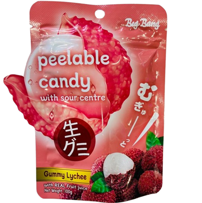 Big Bang Peelable Candy Lychee 100g