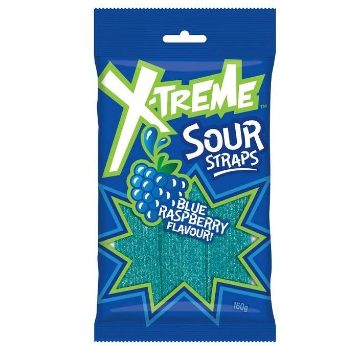 X-treme Sour Straps Blue Raspberry 160g
