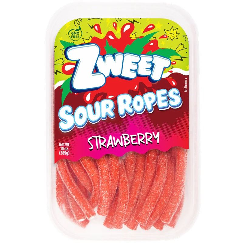 Zweet Sour Strawberry Ropes 285g