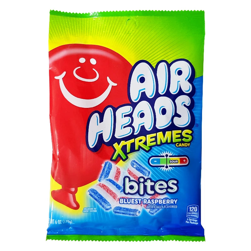 Airheads Xtreme Bites Blue Rasp 170G