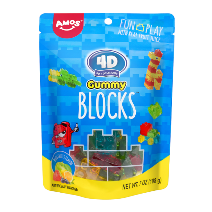 Amos 4D Gummy Blocks 198g
