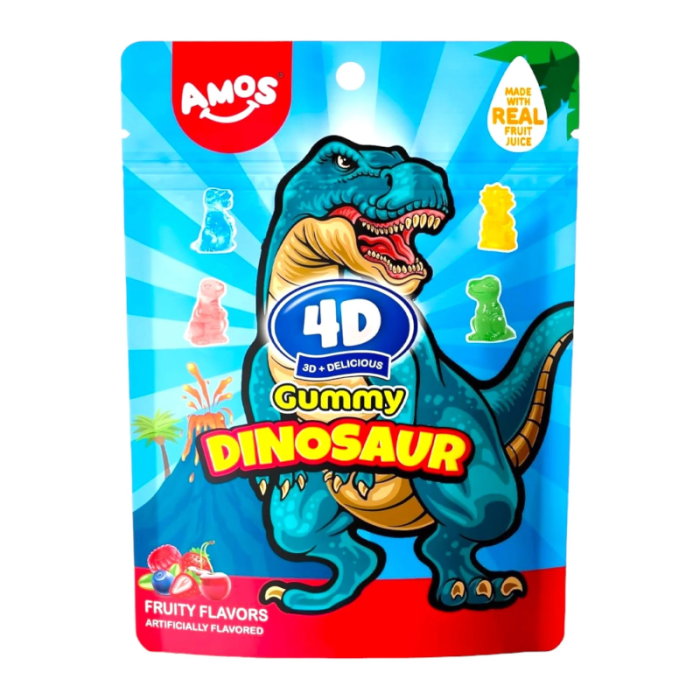 Amos 4D Gummy Dinosaurs 198g