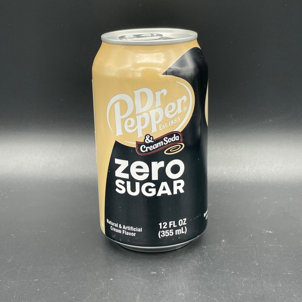 Dr Pepper ZERO SUGAR – Cream Soda Flavour, 355ml (USA)