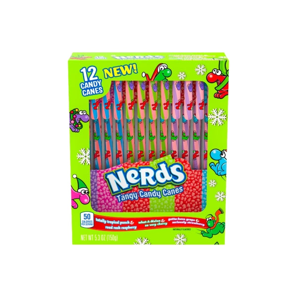 Wonka Nerds 12 Candy Canes 150g