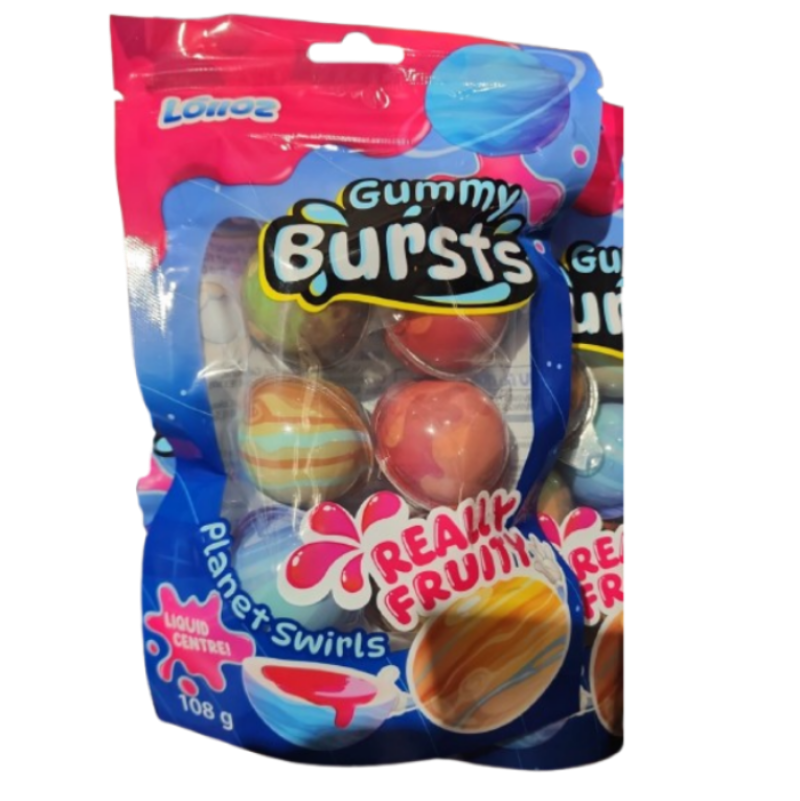 Lolloz Gummy Bursts Planet Really Fruity 108g