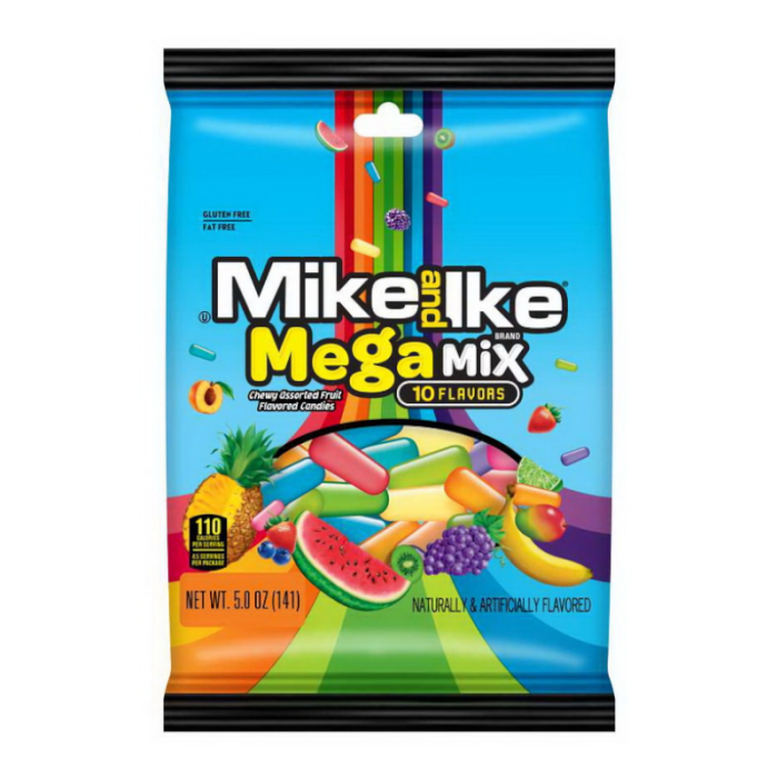 Mike and Ike Mega Mix 10 Flavors Bag 141g