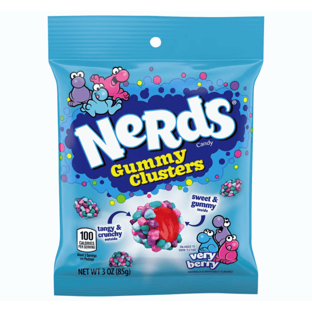 Nerds Gummy Clusters Very Berry Bag 85g