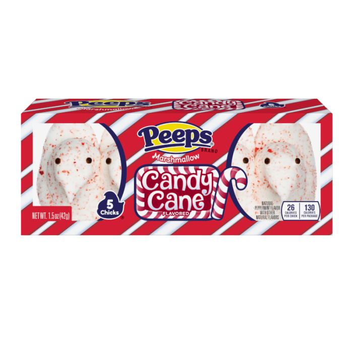 Peeps Candy Cane Chicks 5pcs