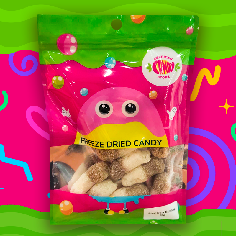 Freeze Dried Sour Cola Bottles 50g