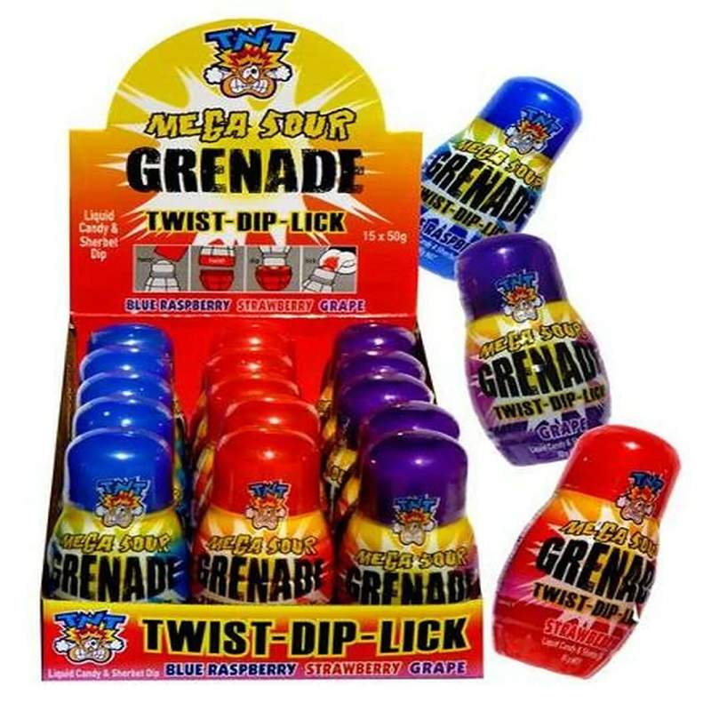 TNT Mega Sour Grenade 50g (Sold Individually)